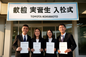 Năm 2023, lần đầu tiên Toyota Kumamoto tuyển dụng thực tập sinh Việt Nam