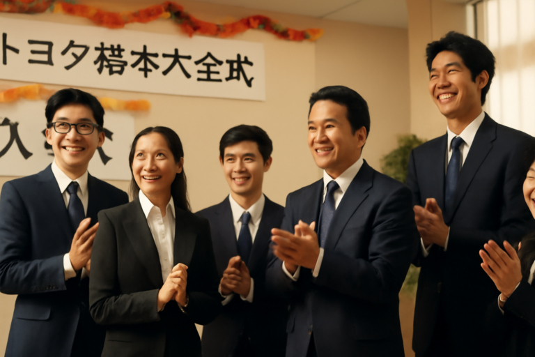 Người Việt tham gia lễ nhập học tại công ty Toyota ở Kumamoto